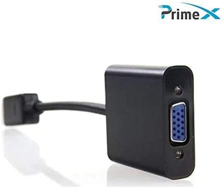 PrimeX PX-1320 DisplayPort to VGA Aktif Dönüştürücü, DP Erkek to VGA Dişi Görüntü Çevirici Adaptör, PC Anakart Ekran Kartı DisplayPort Çıkışından VGA Monitör Projeksiyon Bağlantı Aparatı, 20 cm