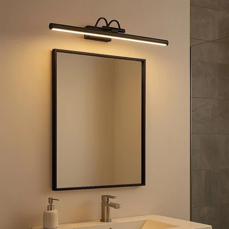 Siyah Kasa LED Flüt Resim Aplik | 6W | 3200K Gün Işığı | 35cm | Duvar Tipi Ayna/Tablo Üstü Dekoratif Işık | IP20 İç Mekan Kullanım