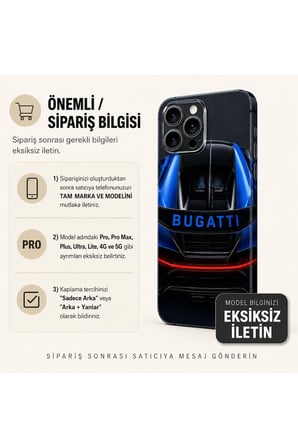 Gece Mavisi Hypercar — Tüm Telefon Modellerine Uyumlu Kaplama- Sipariş Sonrası Marka ve Modelinizi İletiniz