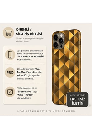 Altın Prizma — Tüm Telefon Modellerine Uyumlu Kaplama- Sipariş Sonrası Marka ve Modelinizi İletiniz