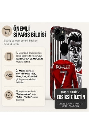 Ronaldo 7 Kırmızı — Tüm Telefonlara Uyumlu Kaplama | Sipariş Sonrası Marka ve Modelinizi İletiniz