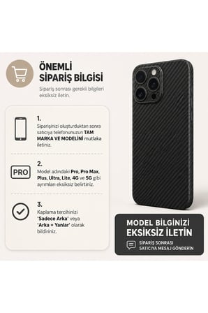 Gece Karbonu 2 — Tüm Telefonlara Uyumlu Kaplama | Sipariş Sonrası Marka ve Modelinizi İletiniz