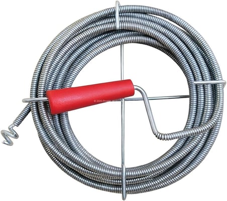Kanal Açma Teli, 9 mm Kalınlık, Dayanıklı Metal Tel, Lavabo ve Gider Borusu Açacağı, Tıkanıklık Giderici, Spiral Tel, Ergonomik Sap, Kolay Kullanım, Lavabo, Tuvalet, Banyo, Küvet Açıcı (5 M)