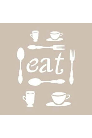 As432 - A4 Stencil Yemek Gereçleri