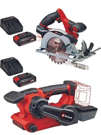 Einhell TE-CS 18/150 Daire Testere TP-BS 18/457 Tank Zımpara 2x2.5ah Akülü Set