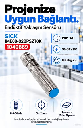 SICK IME08-02BPSZT0K endüktif yaklaşım sensörü 1040869