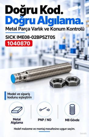SICK IME08-02BPSZT0S endüktif yaklaşım sensörü 1040870