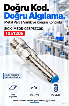 SICK IME08-02BPSZC0S endüktif yaklaşım sensörü 1051205