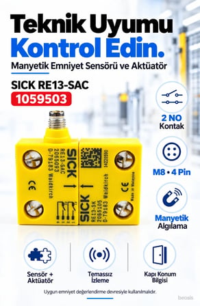 SICK RE13-SAC manyetik emniyet sensörü 1059503