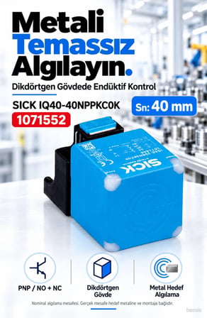 SICK IQ40-40NPPKC0K dikdörtgen endüktif yaklaşım sensörü 1071552