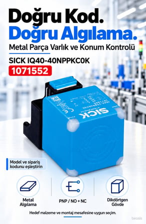 SICK IQ40-40NPPKC0K dikdörtgen endüktif yaklaşım sensörü 1071552