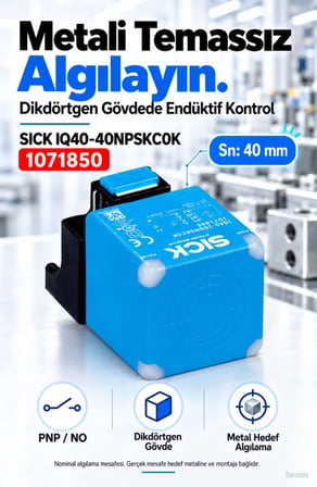SICK IQ40-40NPSKC0K dikdörtgen endüktif yaklaşım sensörü 1071850
