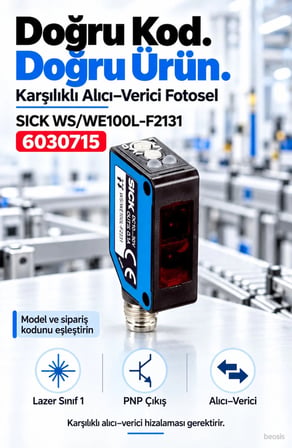 SICK WS/WE100L-F2131 karşılıklı lazer fotosel takımı 6030715