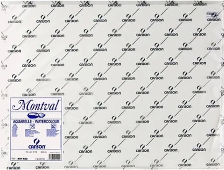 Canson Montval 300GR 50x70cm Sulu Boya Kağıdı, 10'lu Set