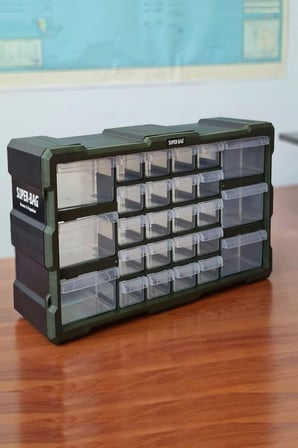 Süper Bag 26'lı Mono Blok Çekmece Seti Hobby Organizer Seti Monoblok Çekmece Vida Dübel Kutusu Takı Kutusu ASR6004