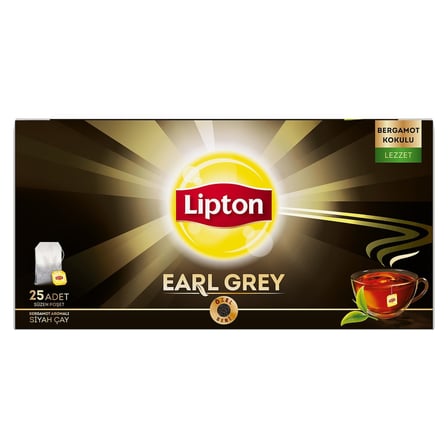 4 Adet Lipton Earl Grey Poşet Çay 25'li 50 g