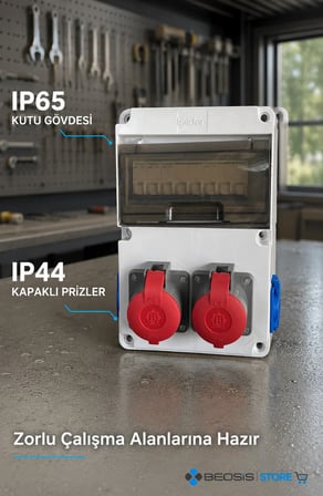 Beosis Kombinasyon Panosu 2x25A Trifaze 2x16A Monofaze Schneider Sigortalı Montajlı Kullanıma Hazır