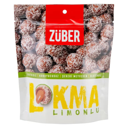4 Adet Züber Lokma Limonlu Badem Ezmeli Meyve Topu