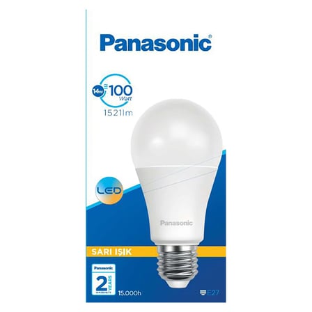 3 Adet Panasonic E27 Led 14W 1521Lm 2700K Sarı Işık