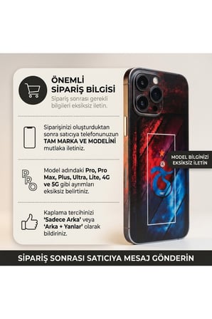 Bordo Mavi Logo — Tüm Telefonlara Uyumlu Kaplama | Sipariş Sonrası Marka ve Modelinizi İletiniz