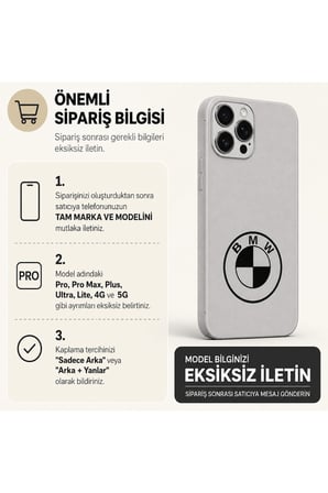 Gümüş BMW — Tüm Telefonlara Uyumlu Kaplama | Sipariş Sonrası Marka ve Modelinizi İletiniz