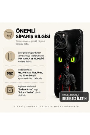Gece Ejderi — Tüm Telefon Modellerine Uyumlu Kaplama - Sipariş Sonrası Marka ve Modelinizi İletiniz