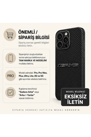Gece Karbon — Tüm Telefon Modellerine Uyumlu Kaplama- Sipariş Sonrası Marka ve Modelinizi İletiniz