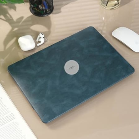 Macbook Air Kılıf 13 inç Deri Leat01 Eski USB Girişli Model 2010-2017 A1369 A1466 ile Uyumlu Lacivert
