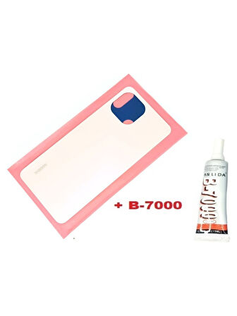 Mi 11 Lite Arka Batarya Pil Kapağı (B7000 15 ML) Yapıştırıcı Hediye (Beyaz)