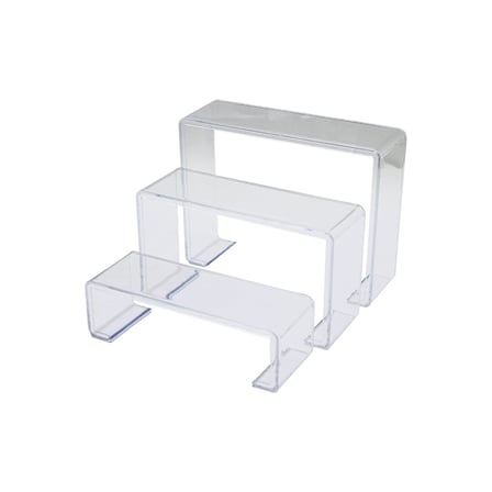 POŞETLİ 3 BOY MERDİVEN TEŞHİR AYAK YÜKSEKLİK: 6-11.5-16.5CM DERiNLİK: 6.5CM EN: 19.5-20.5-21.5CM (2)