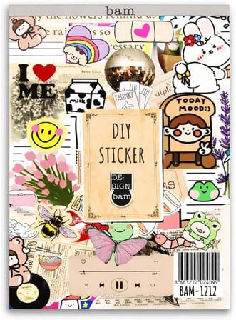 Vintage My DIY Sticker Book 24 * 17 cm 16 Sayfa Özel Tasarım Rengarenk Sticker Kitabı