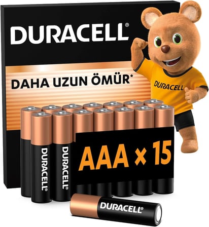 Duracell Basic Aaa Alkalin İ̇Nce Kalem Pil (5'Li Paket) – 1,5V – Lr03 Mn2400
