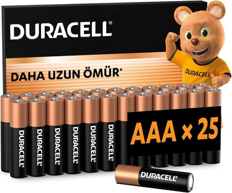 Duracell Basic Aaa Alkalin İ̇Nce Kalem Pil (5'Li Paket) – 1,5V – Lr03 Mn2400