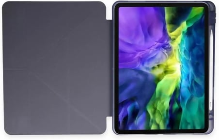 Honor Pad X9 11.5 İnç Tablet Uyumlu Kılıf, Katlanır Kalemlikli Standlı Uyku Modlu Akıllı Kapak, Lila