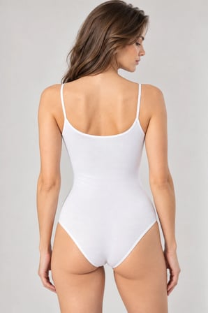 Loule Kadın 2'li İnce Askılı Pamuklu U Yaka Alttan Kancalı Body Esnek Basic