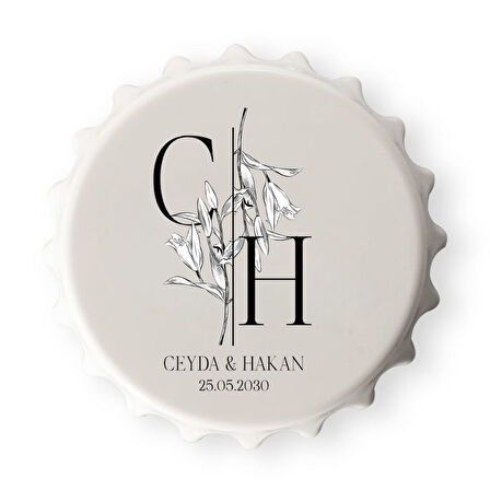 Kişiye Özel Düğün Hatırası Açacak Magnet – Şık ve Anlamlı Hediyelik 10 adet