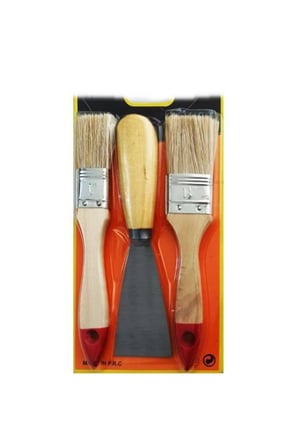 Boya Kestirme Fırça- Spatula Seti 3lü (2)