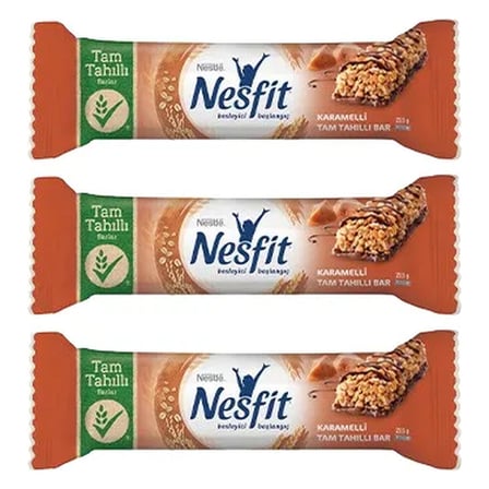 4 Adet Nesfit Tam Tahıllı Karamelli Bar