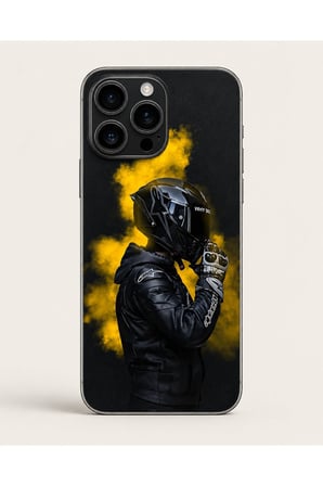 Sarı Duman Rider — Tüm Telefon Modellerine Uyumlu Kaplama- Sipariş Sonrası Marka ve Modelinizi İletiniz