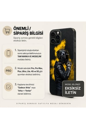 Sarı Duman Rider — Tüm Telefon Modellerine Uyumlu Kaplama- Sipariş Sonrası Marka ve Modelinizi İletiniz