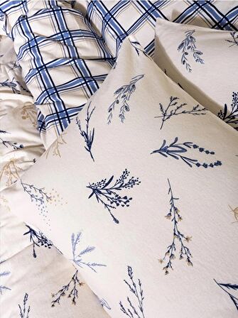 Cotton Box Flanel Nevresim Takımı Tek Kişilik Lavanid Mavi