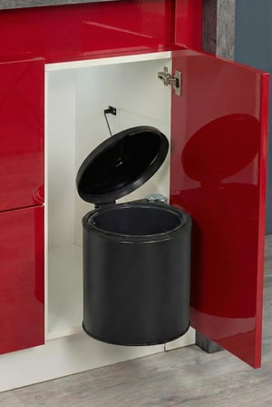 DOLAP İÇİ KROM METAL LUKS ÇÖP KOVASI 11 LT, OTOMATİK AÇILIR KAPAKLI