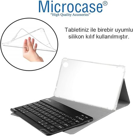 Samsung Galaxy Tab A9 Plus LTE SM-X218 11'' Tablet ile uyumlu Bluetooth Klavye ve Mouse + Standlı Kılıf - BKK6 Pembe