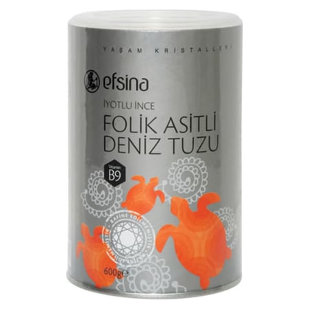 4 Adet Efsina Folik Asitli Deniz Tuzu 600 G