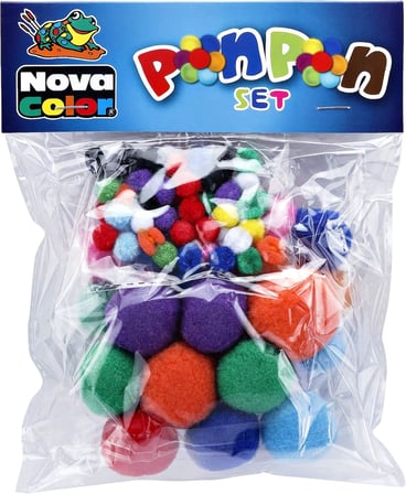 Nova Color NC-350 Renkli Ponpon 30cm