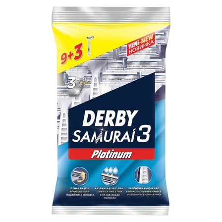 5 Adet Derby Samurai 3 Platinum 9+3 Poşet