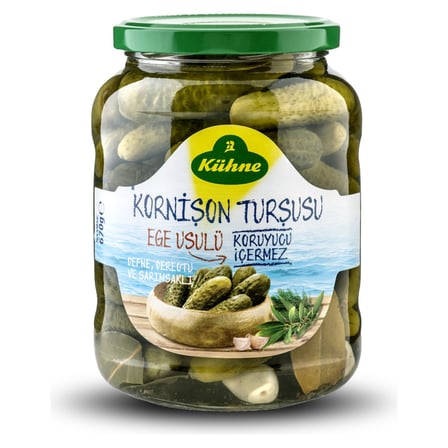 5 Adet Kühne Ege Usulü Kornişon Turşu 670 Ml
