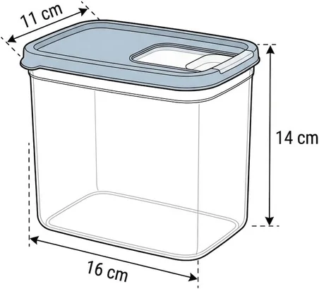 Şeffaf Erzak Kabı Kapağı Süzgülü Saklama ve Düzenleme Kabı Plastik Gıda Saklama Kabı Bakliyat Makarna Un Şeker Saklama Kutusu 1 Adet (ASORTİ RENK) (1,6 Litree)