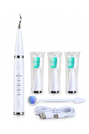 1. Taşınabilir Akıllı Diş Temizleme Cihazı Ayarlanabilir 5 Kademe Type C Şarjlı Sonic Temizleme