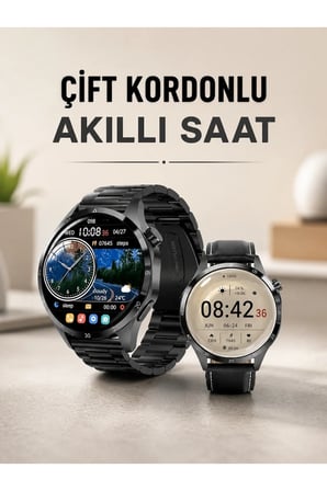 Çift Kordonlu Yüksek Çözünürlüklü Akıllı Saat Uyku İzleyici & Spor Modları